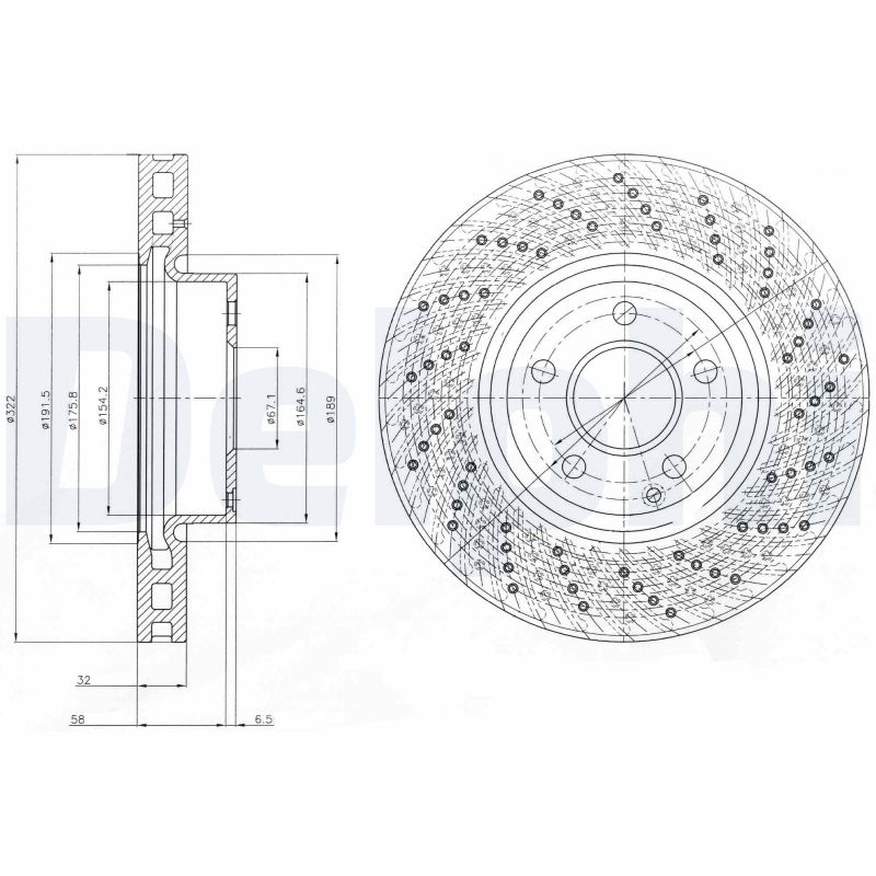 Тормозной диск DELPHI BG9076C