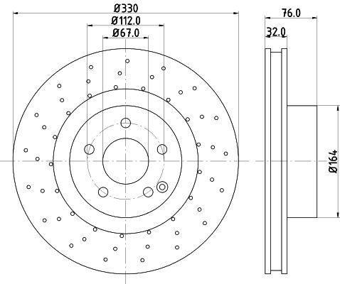 Тормозной диск pro high carbon HELLA/BEHR/PAGID 8DD 355 127-461