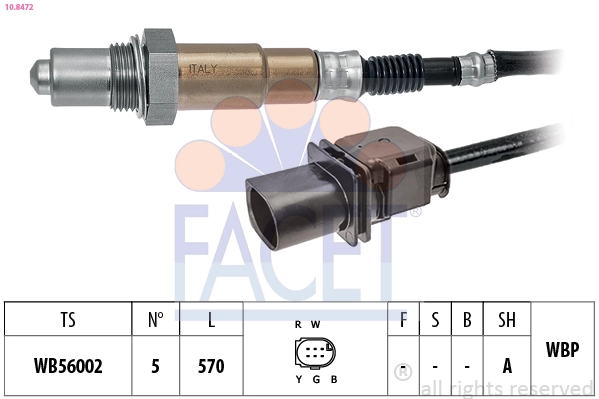 Лямбда-зонд made in italy - oe equivalent FACET 10.8472