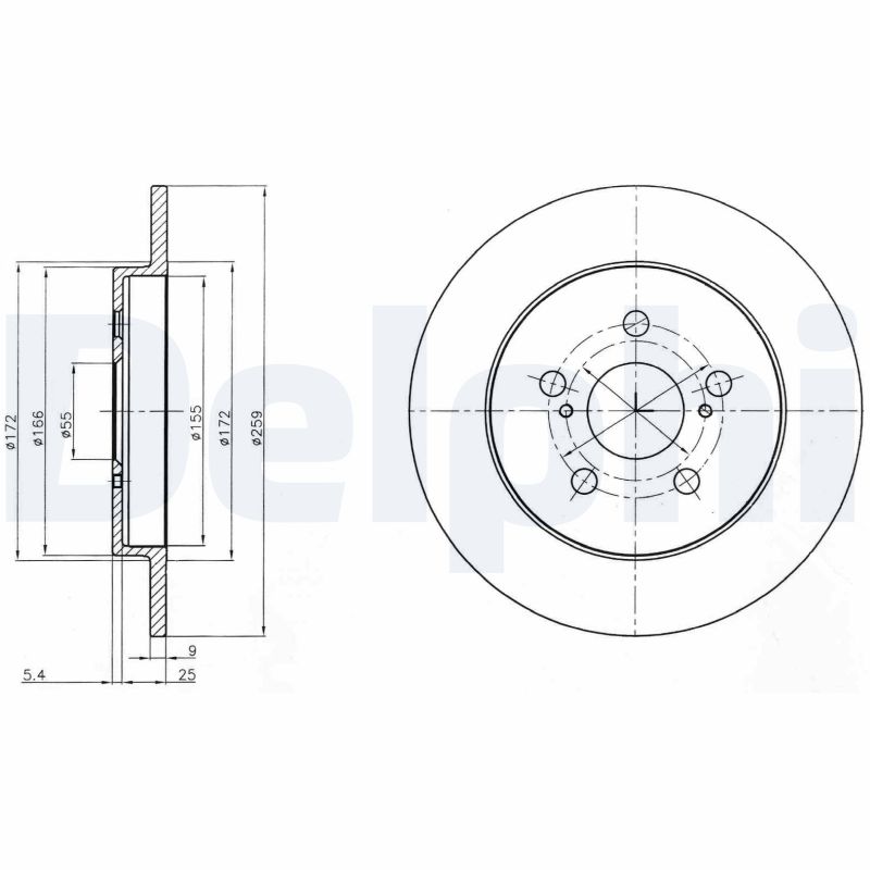 Тормозной диск DELPHI BG4201C