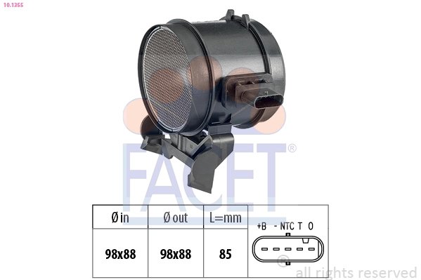 Расходомер воздуха made in italy - oe equivalent FACET 10.1355