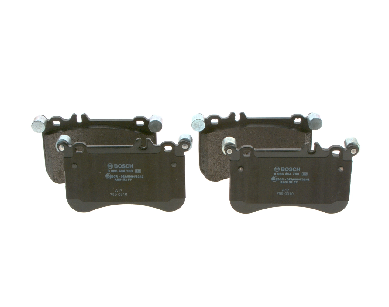 Комплект тормозных колодок дисковый тормоз BOSCH 0 986 494 780
