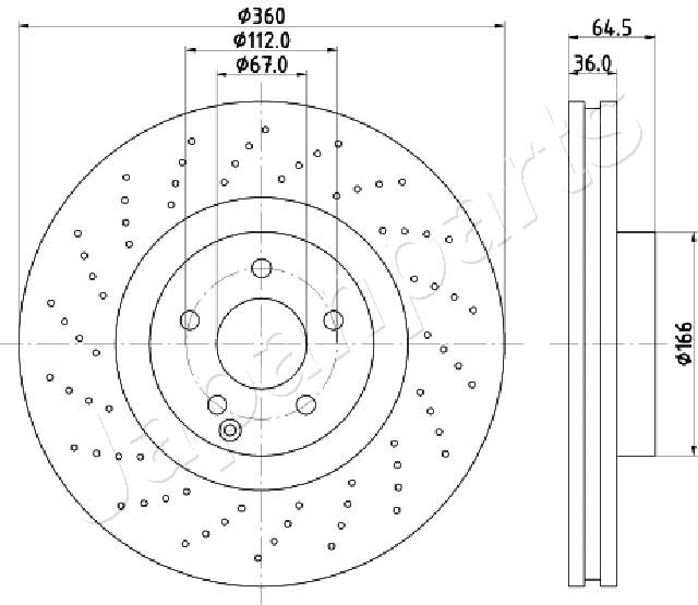 Тормозной диск JAPANPARTS DI-0527