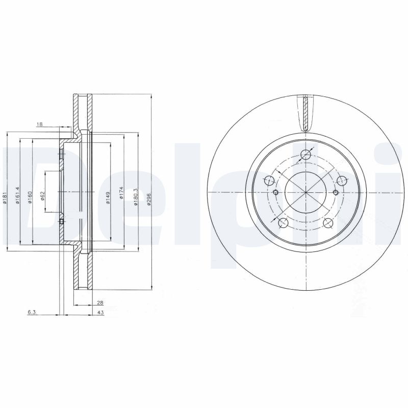 Тормозной диск DELPHI BG4139