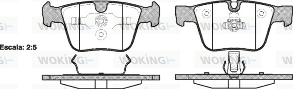 Комплект тормозных колодок дисковый тормоз WOKING P13163.00