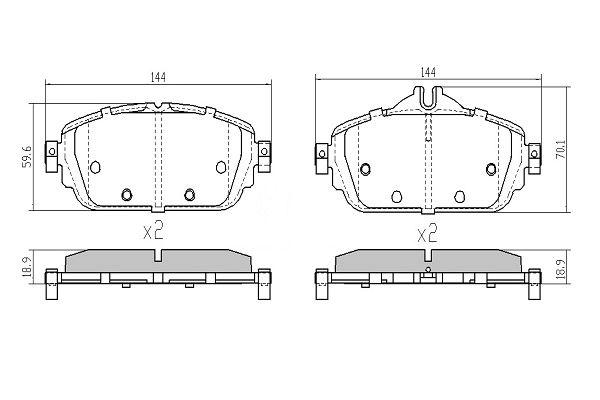 Комплект тормозных колодок дисковый тормоз FREMAX FBP-1895