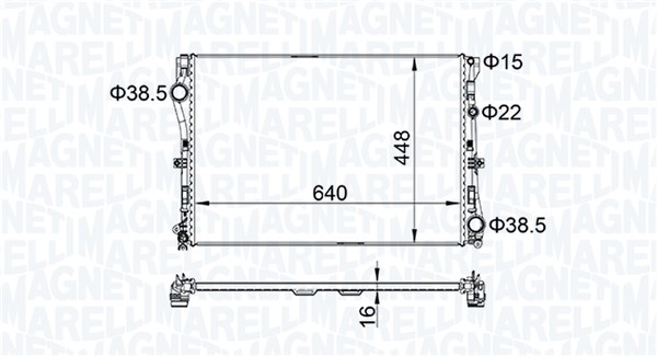 Радиатор охлаждение двигателя MAGNETI MARELLI 350213205400