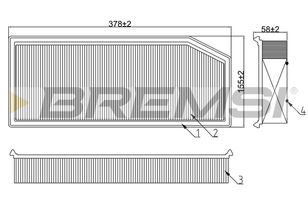 Воздушный фильтр BREMSI FA0649