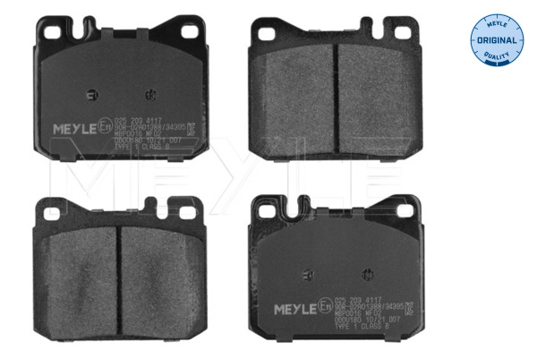 Комплект тормозных колодок дисковый тормоз meyle-original true to oe. MEYLE 025 203 4117
