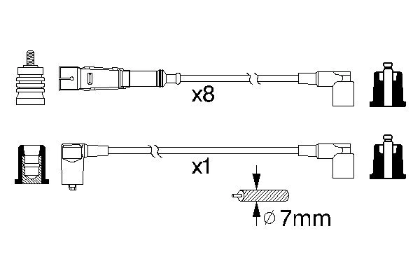 Комплект проводов зажигания BOSCH 0 986 356 330