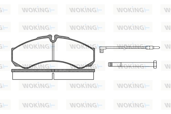 Комплект тормозных колодок дисковый тормоз WOKING P7513.02