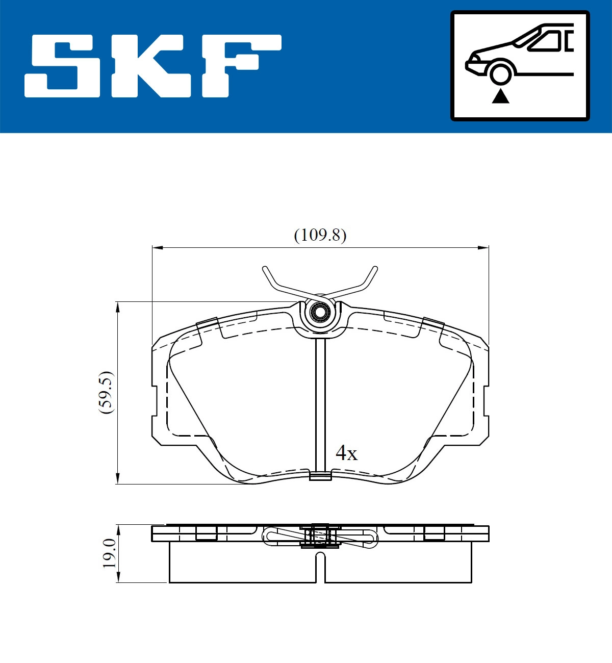 Комплект тормозных колодок дисковый тормоз SKF VKBP 80431