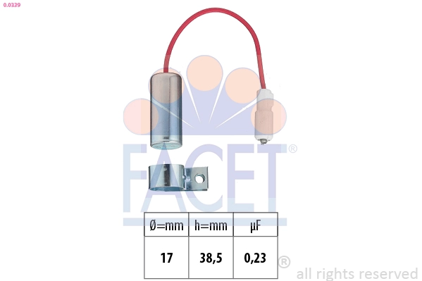 Конденсатор система зажигания made in italy - oe equivalent FACET 0.0339
