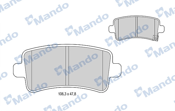 Комплект тормозных колодок дисковый тормоз MANDO MBF015258