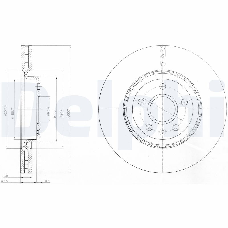 Тормозной диск DELPHI BG9068