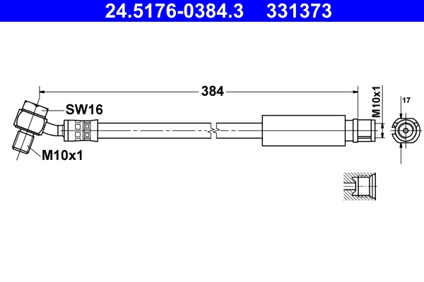 Тормозной шланг ATE 24.5176-0384.3