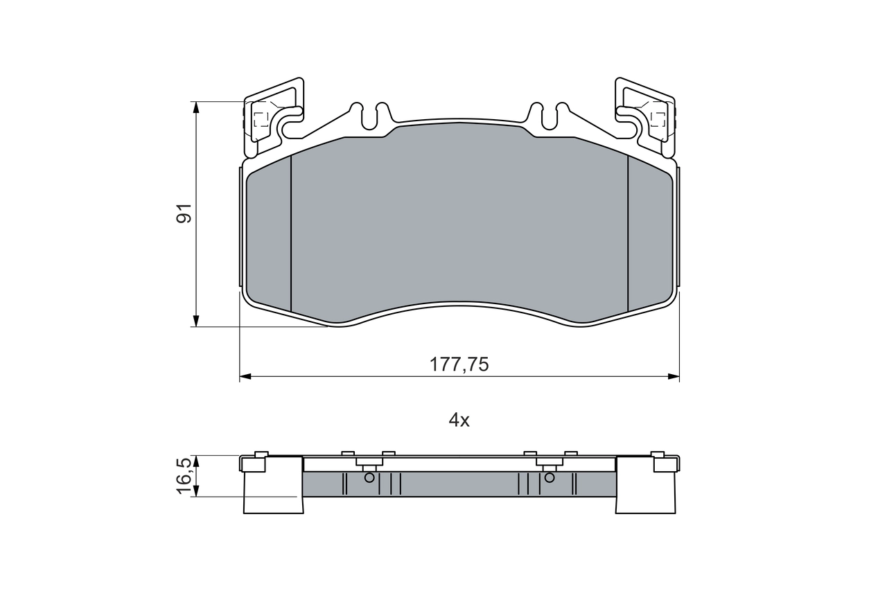 Комплект тормозных колодок дисковый тормоз BOSCH 0 986 460 024