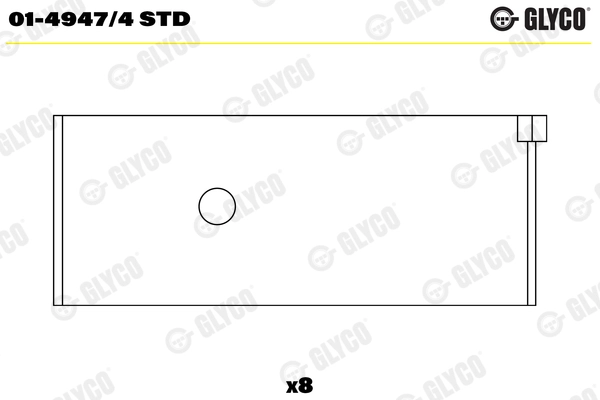 Шатунный подшипник GLYCO 01-4947/4 STD