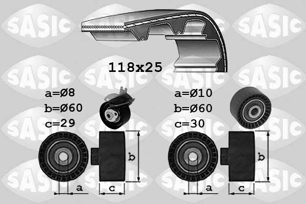 Комплект ремня грм SASIC 1750041