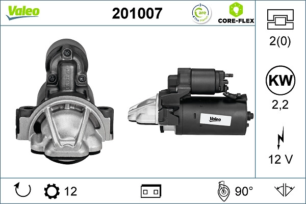 Стартер valeo core-flex VALEO 201007