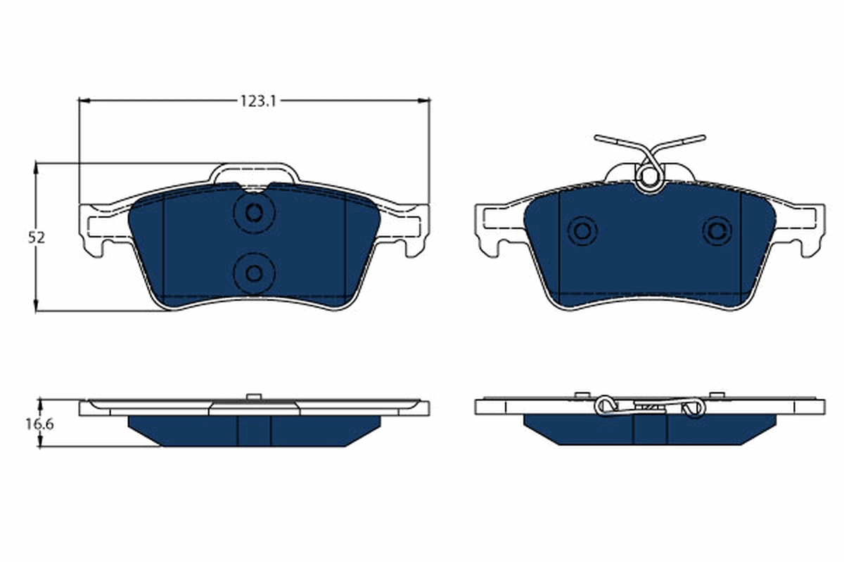 Комплект тормозных колодок дисковый тормоз electric blue TRW GDB1621BTE