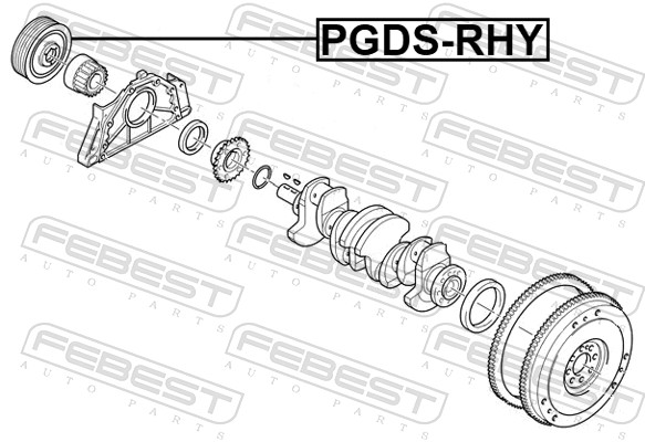 Ременный шкив коленчатый вал FEBEST PGDS-RHY