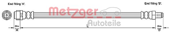 Тормозной шланг METZGER 4110284