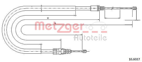 Тросик cтояночный тормоз METZGER 10.6037