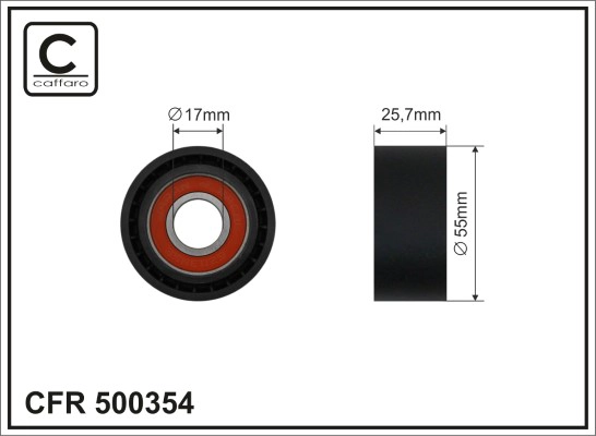 Натяжной ролик поликлиновой ремень CAFFARO 500354