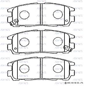 Комплект тормозных колодок дисковый тормоз ADVICS SN829P