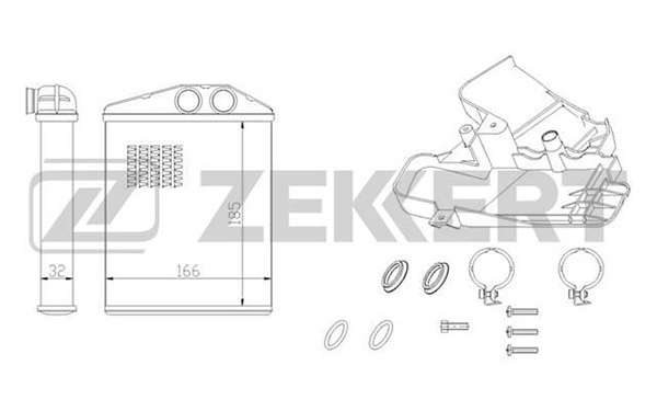 Теплообменник отопление салона ZEKKERT MK-5084