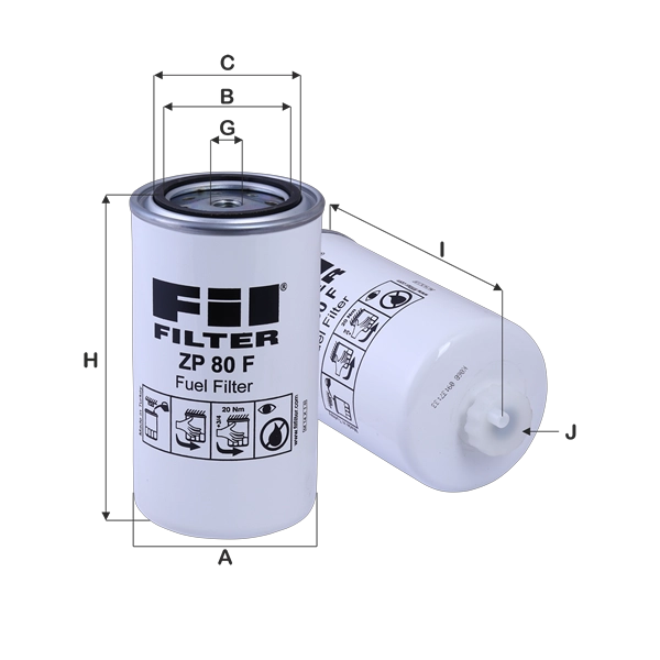 Топливный фильтр FIL FILTER ZP 80 F