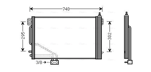 Конденсатор кондиционер AVA QUALITY COOLING MSA5493D