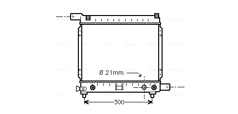 Радиатор охлаждение двигателя AVA QUALITY COOLING MS2137
