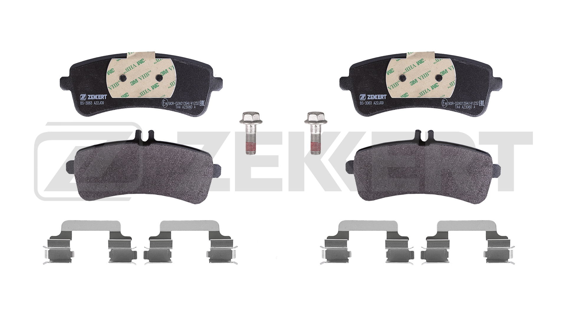 Комплект тормозных колодок дисковый тормоз ZEKKERT BS-3063