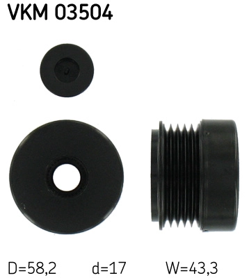 Механизм свободного хода генератора SKF VKM 03504