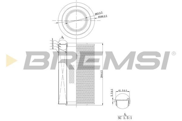 Воздушный фильтр BREMSI FA0128