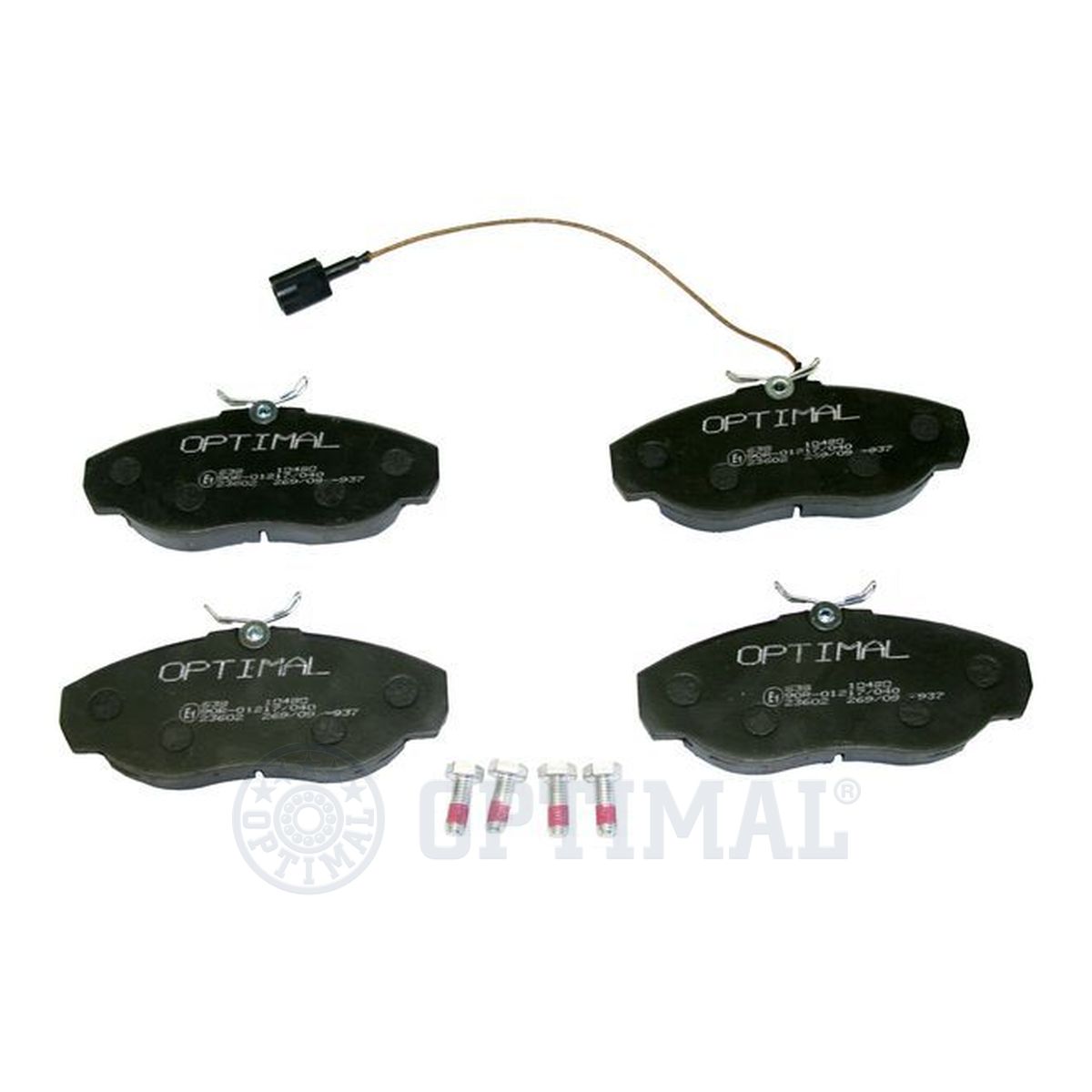 Комплект тормозных колодок дисковый тормоз OPTIMAL BP-10490