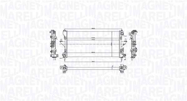 Радиатор охлаждение двигателя MAGNETI MARELLI 350213216900