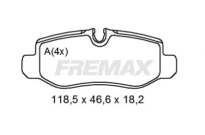 Комплект тормозных колодок дисковый тормоз FREMAX FBP-2010