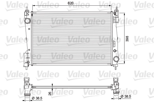 Радиатор охлаждение двигателя VALEO 701717