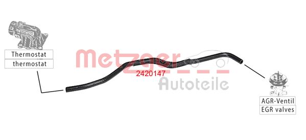 Шланг радиатора METZGER 2420147