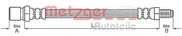 Тормозной шланг METZGER 4113246