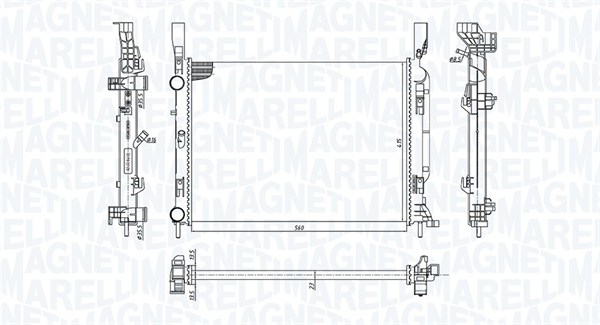 Радиатор охлаждение двигателя MAGNETI MARELLI 350213142600