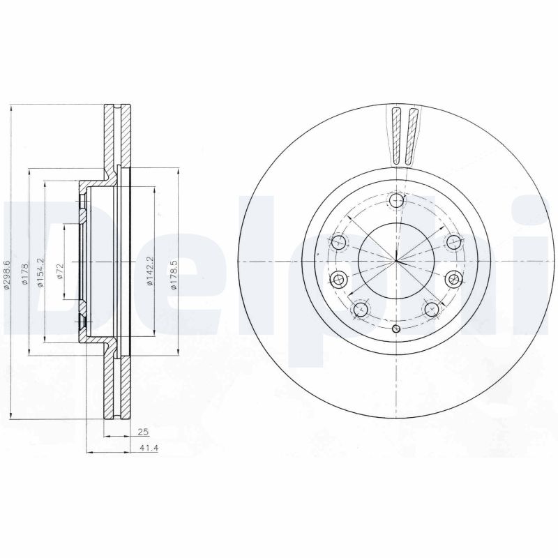 Тормозной диск DELPHI BG4255C