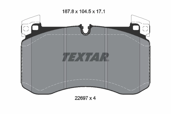 Комплект тормозных колодок дисковый тормоз q+ TEXTAR 2269701