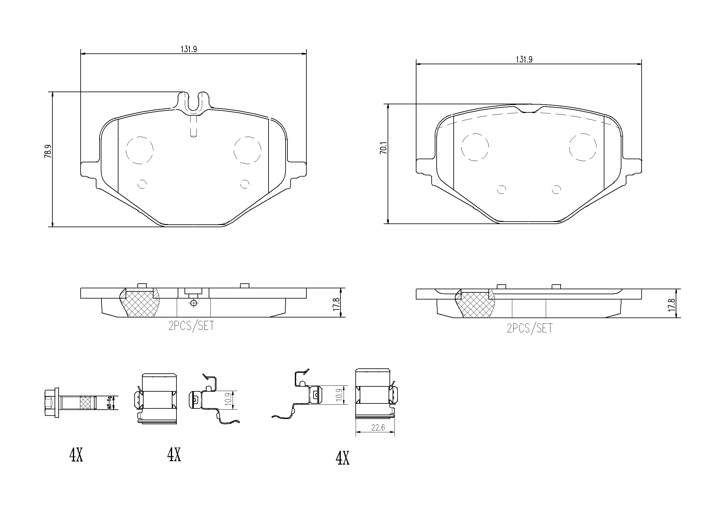 Комплект тормозных колодок дисковый тормоз prime line BREMBO P 50 167