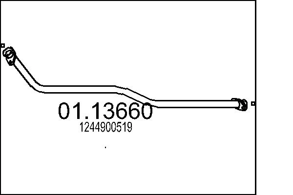 Труба выхлопного газа MTS 01.13660