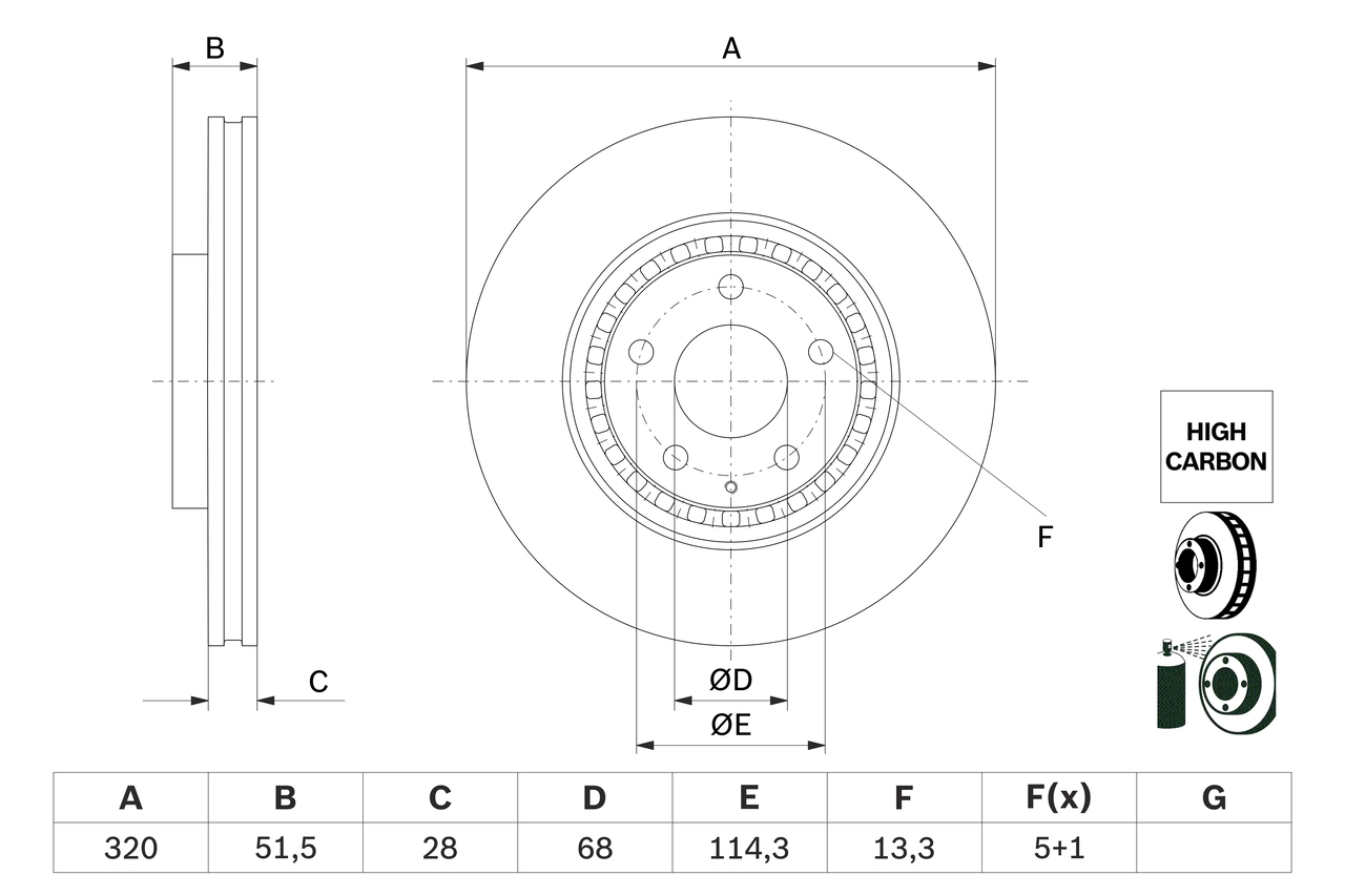 Тормозной диск BOSCH 0 986 479 H02