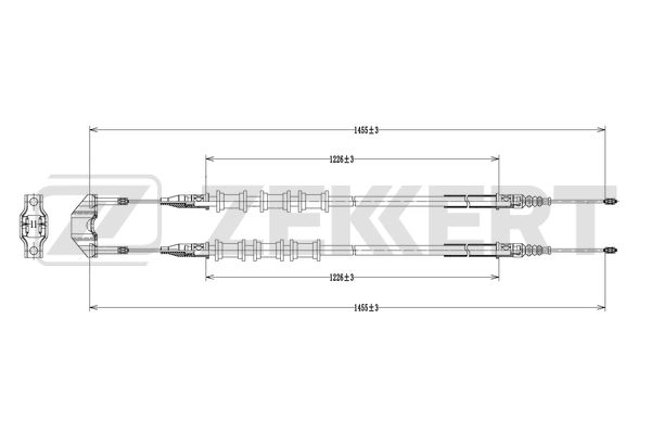Тросик cтояночный тормоз ZEKKERT BZ-1140